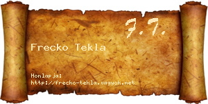 Frecko Tekla névjegykártya