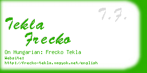 tekla frecko business card